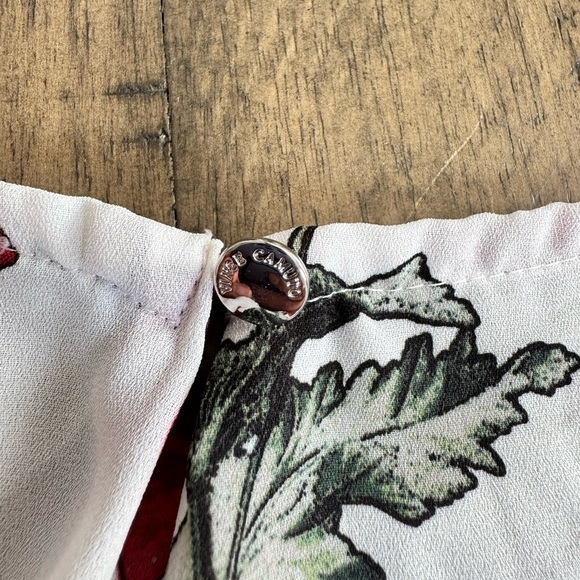 Vince Camuto Floral Ruffled Bell Sleeve Blouse - Picture 7 of 8